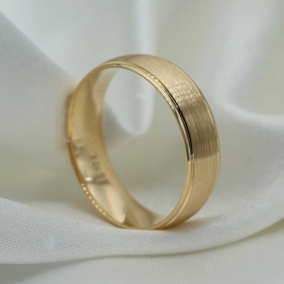 10 K Gold wedding Band 6mm , white gold, yellow gold, rose gold - Picture 2 of 4